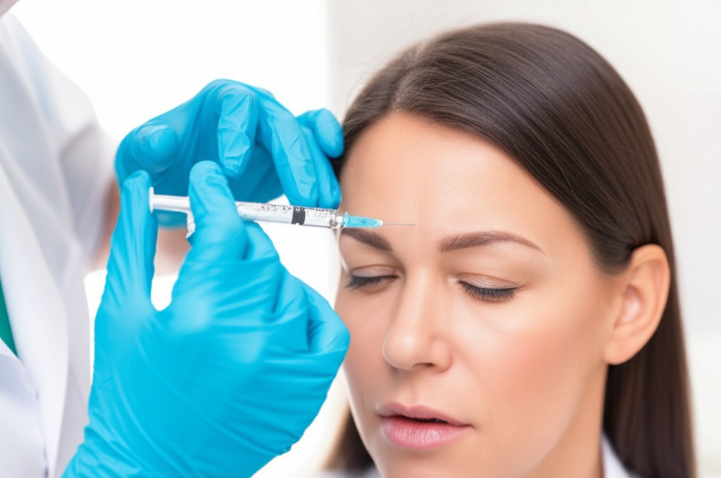 Aplicação de toxina botulínica para tratamento de enxaqueca